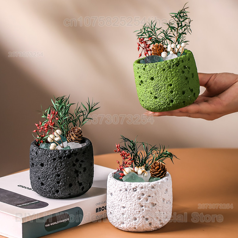 Home Fragrance Jar - หินกระจายกลิ่นตกแต่ง ภาชนะหินกระจายกลิ่นปูนซีเมนต์ ของตกแต่งบ้าน อุปกรณ์กระจายกลิ่นหอมในห้องนอน ของขวัญ ของตกแต่งบ้าน