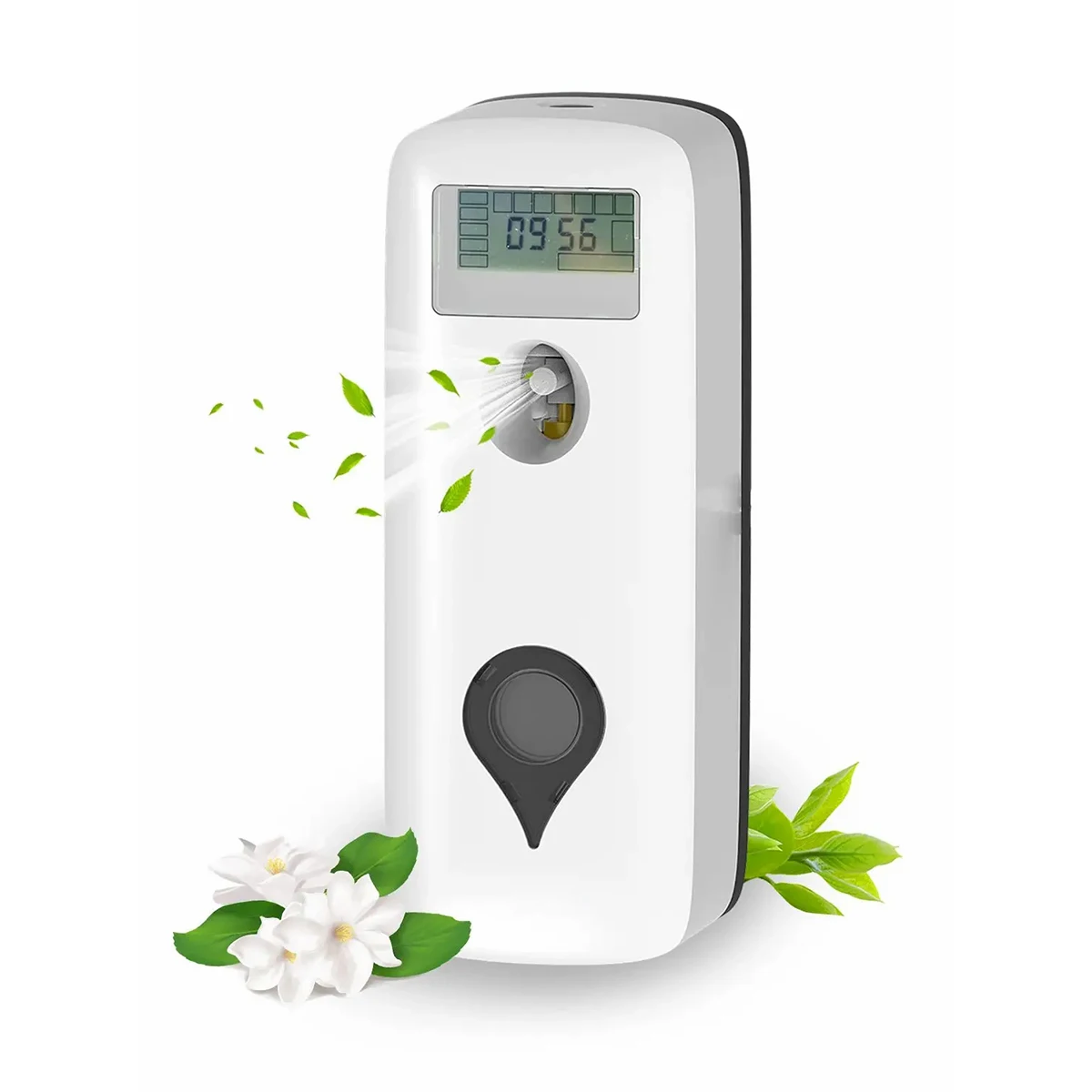 Home Fragrance Hotel - เครื่องจ่ายน้ำหอมปรับอากาศของเหลวติดผนังน้ำหอมอัตโนมัติเครื่องพ่นกลิ่นห้องสุขาตั้งโปรแกรมแอลซีดี300มล.