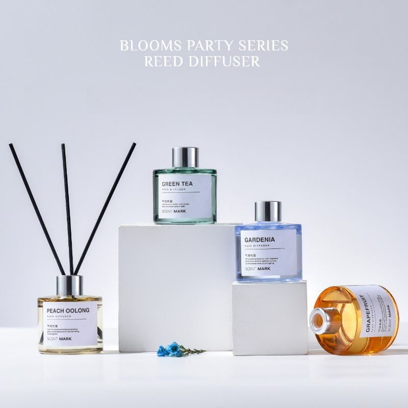 Home Fragrance Jasmine & Yuzu Porcelain Diffuser - ชุดน้ำหอมกระจายกลิ่นแบบแท่ง 50 มล. กลิ่นดอกบัว มะลิ กุหลาบ