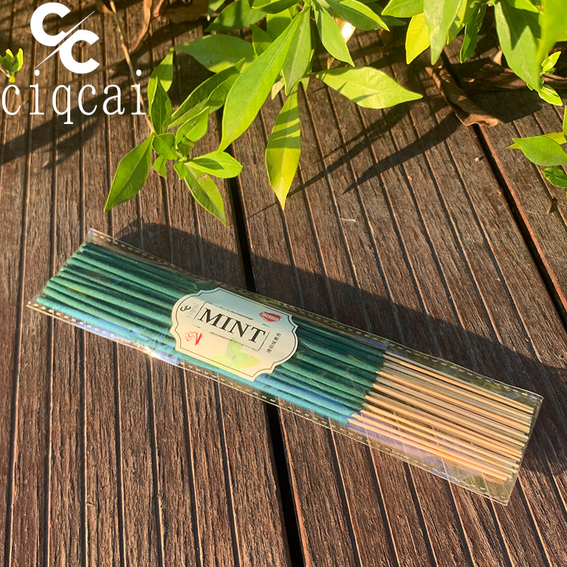 Home Fragrance Homemade - ธูปจีนทำมือหนา 22 ซม. ธูปกลิ่นมิ้นต์ระดับพรีเมียม กลิ่นหอมเข้มข้น ทำจากผงกลิ่นมิ้นต์ธรรมชาติ