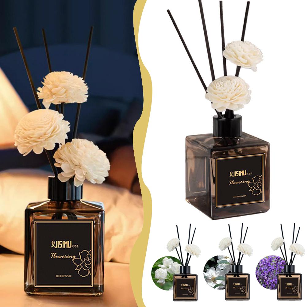 Home Fragrance Jasmine & Yuzu Porcelain Diffuser - น้ำหอมปรับอากาศแบบไม่ใช้ไฟ กลิ่นมะลิลาเวนเดอร์ พร้อมก้านกระจายกลิ่น น้ำมันหอมระเหยสำหรับตกแต่งบ้าน ของขวัญวันเกิด