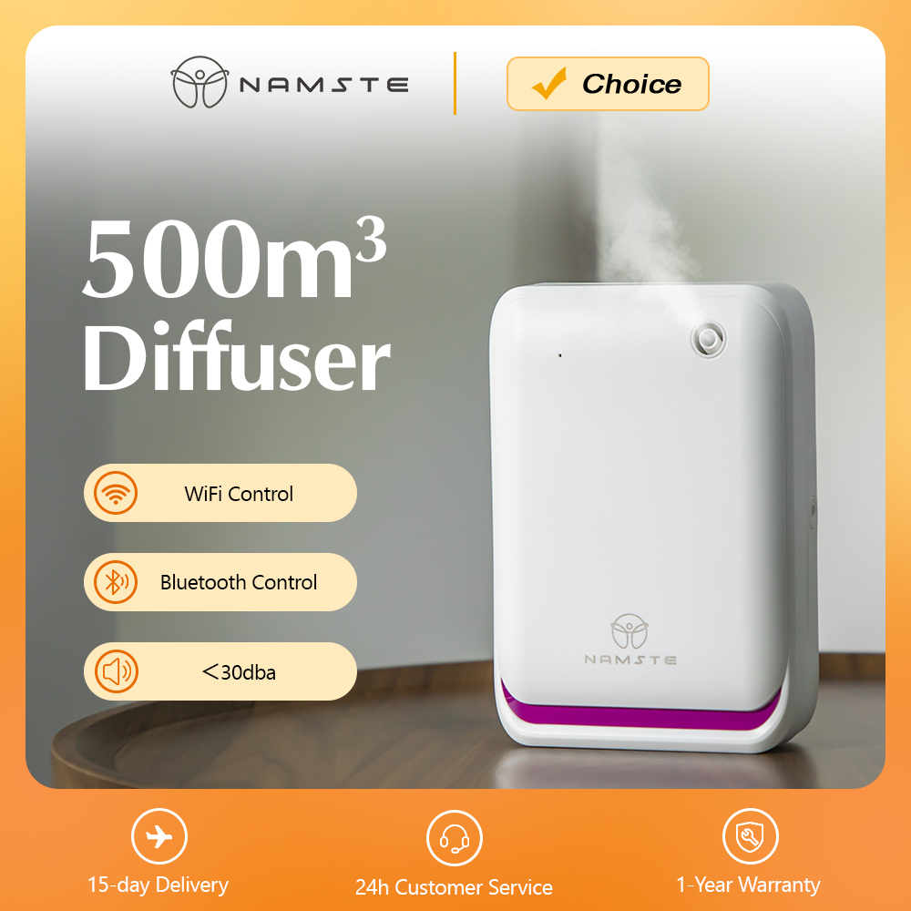 Home Fragrance Flowers - เครื่องกระจายกลิ่นอโรมา NAMSTE ขนาดใหญ่ 500 ลูกบาศก์เมตร ควบคุมอัจฉริยะ