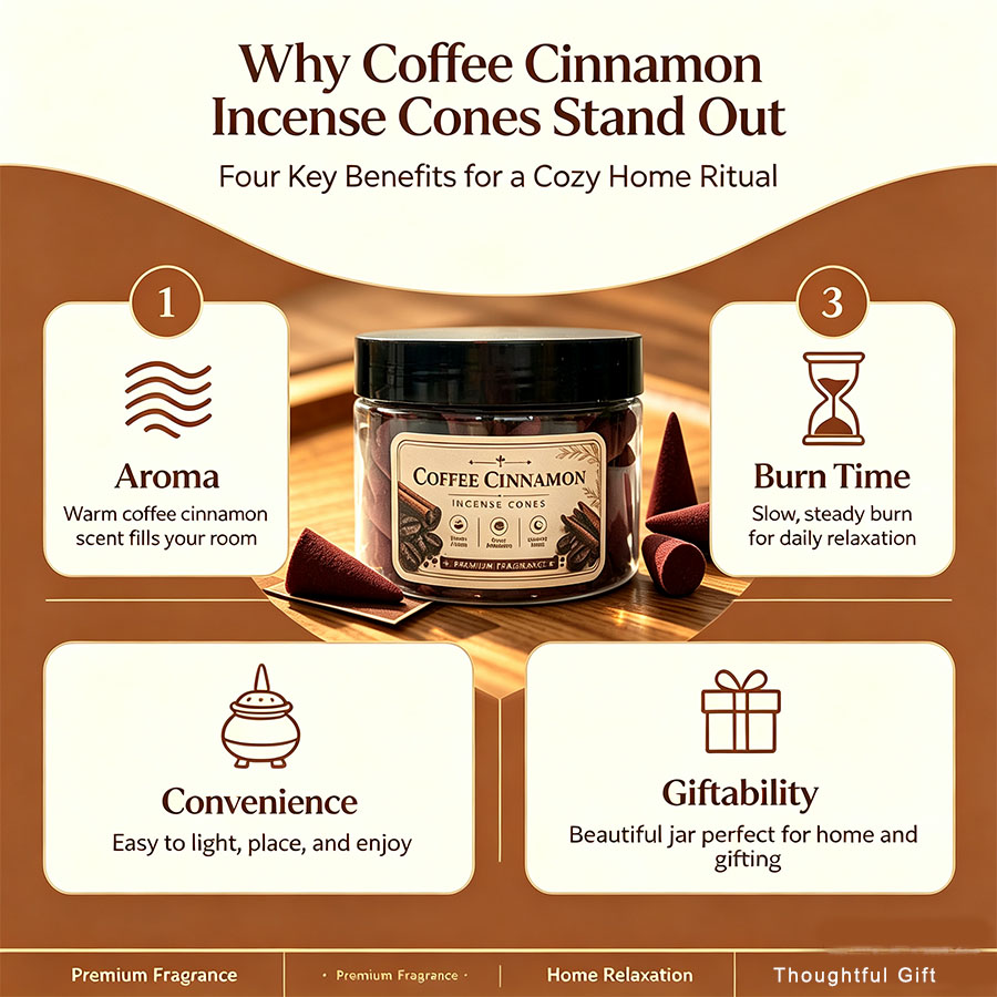 ธูปหอมกลิ่นกาแฟคุณภาพพรีเมียม  - Home Fragrance Jar บทวิจารณ์และราคา