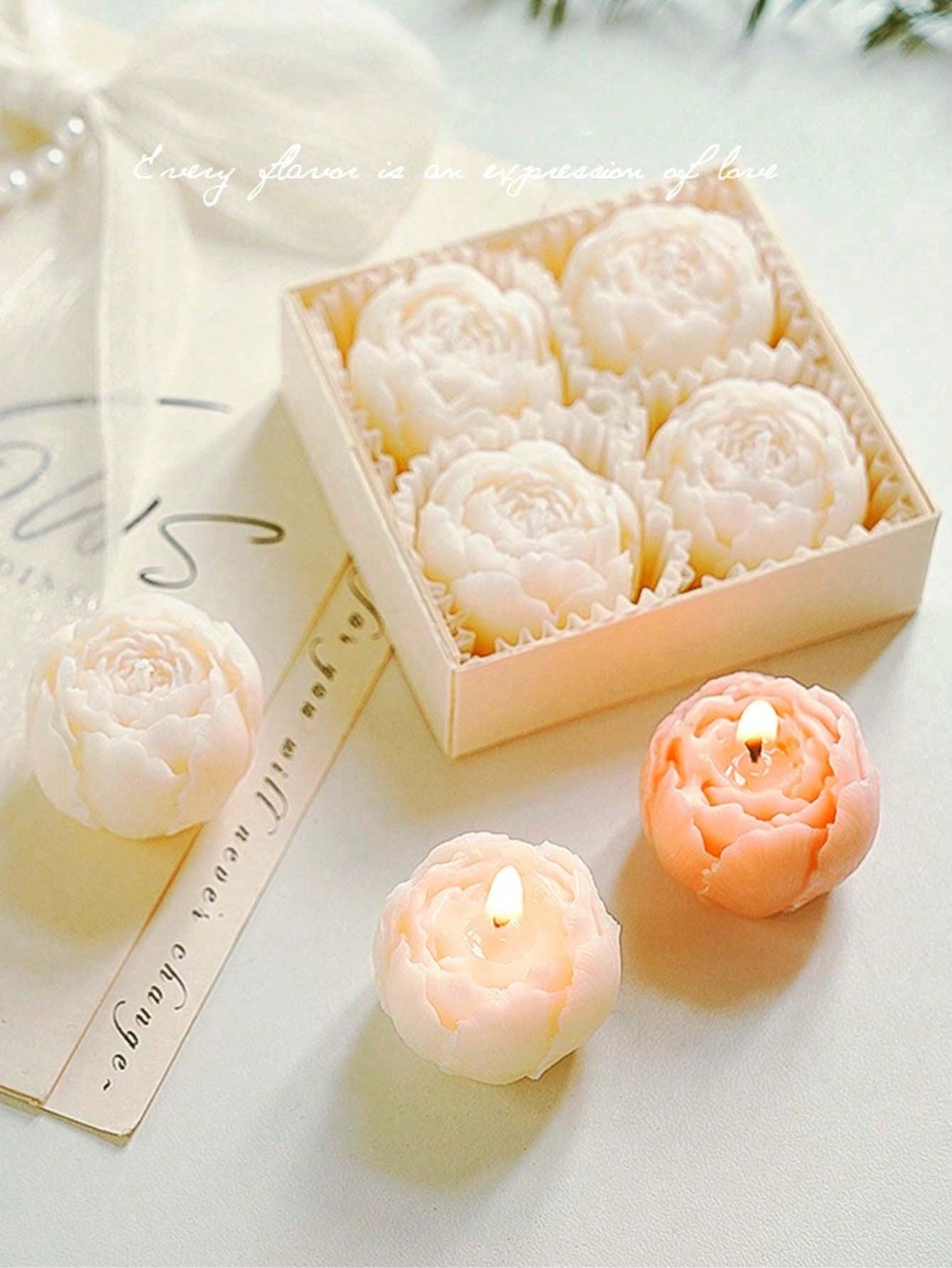 ชุด 4 ชิ้น/เซ็ต เทียนหอมกลิ่นก - Home Fragrance Homemade บทวิจารณ์และราคา
