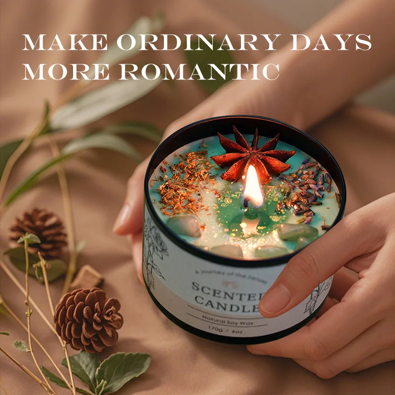 เทียนอโรมาคริสตัลสร้างสรรค์ 6  - Home Fragrance Scented Candle บทวิจารณ์และราคา