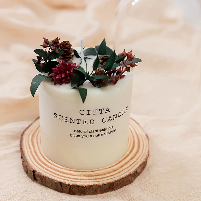 เทียนป่าหอมถั่วเหลืองพร้อมแท่น - Home Fragrance Scented Candle บทวิจารณ์และราคา