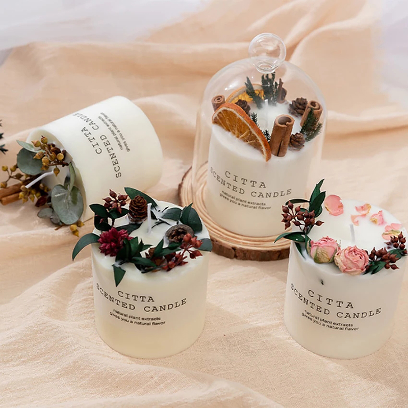 เทียนป่าหอมถั่วเหลืองพร้อมแท่น - Home Fragrance Scented Candle บทวิจารณ์และราคา