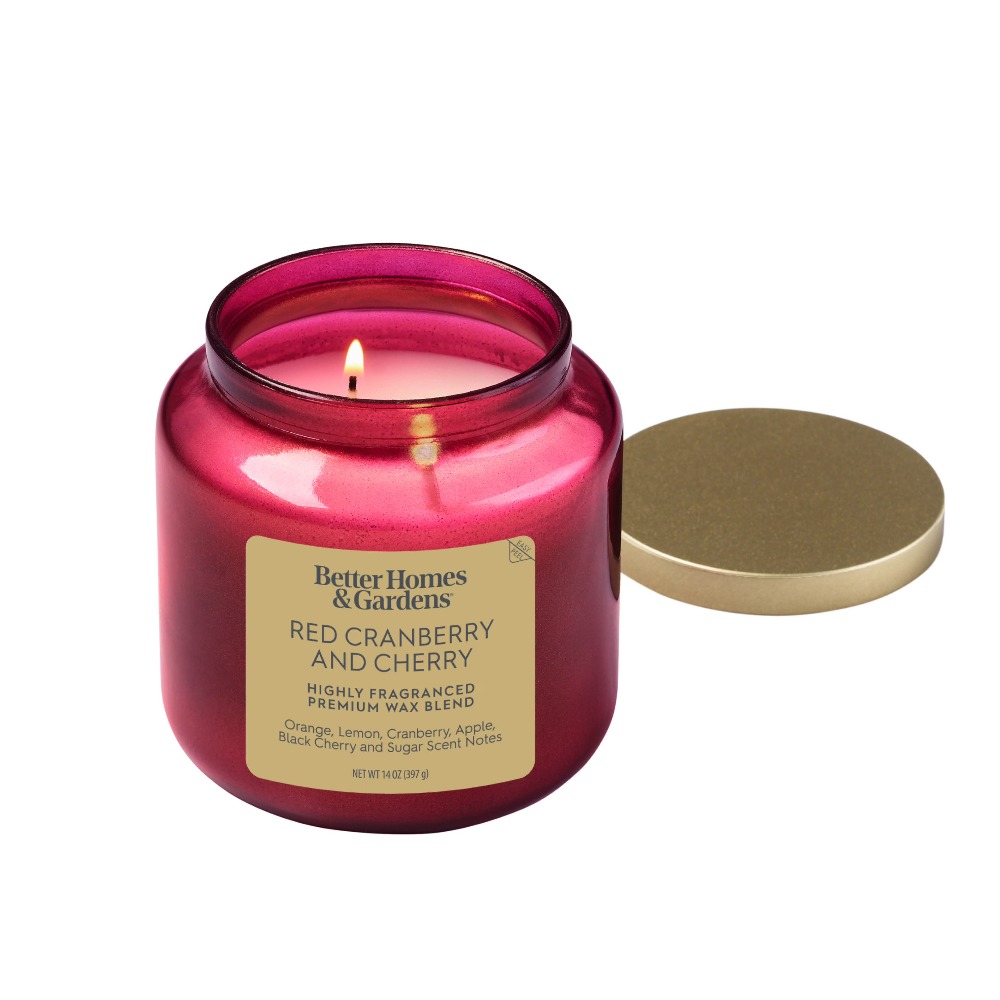 เทียนหอมในโถแก้วสีแดง ฝาสีทอง  - Home Fragrance Jar บทวิจารณ์และราคา